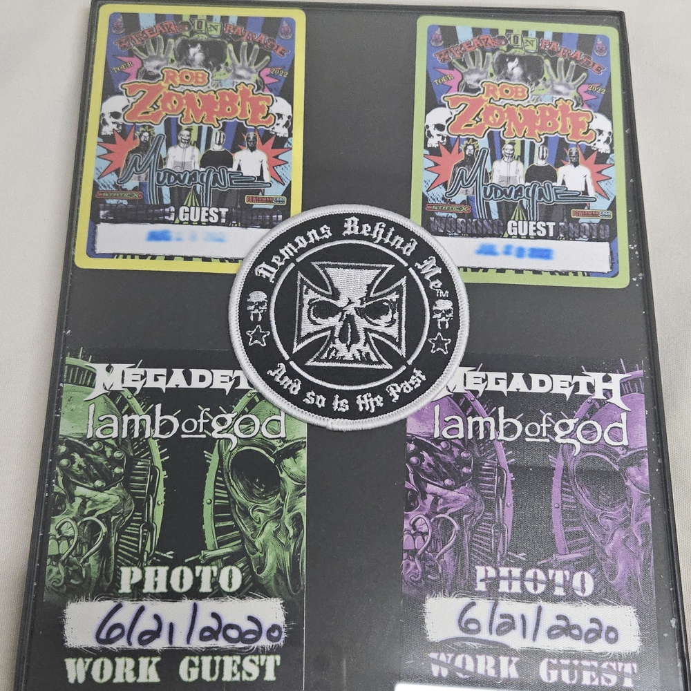 Rob Zombie, Mudvayne, & Lamb Of God Framed Backstage Passes